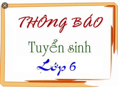 THÔNG BÁO TUYỂN SINH VÀO LỚP 6 NĂM HỌC 2024-2025